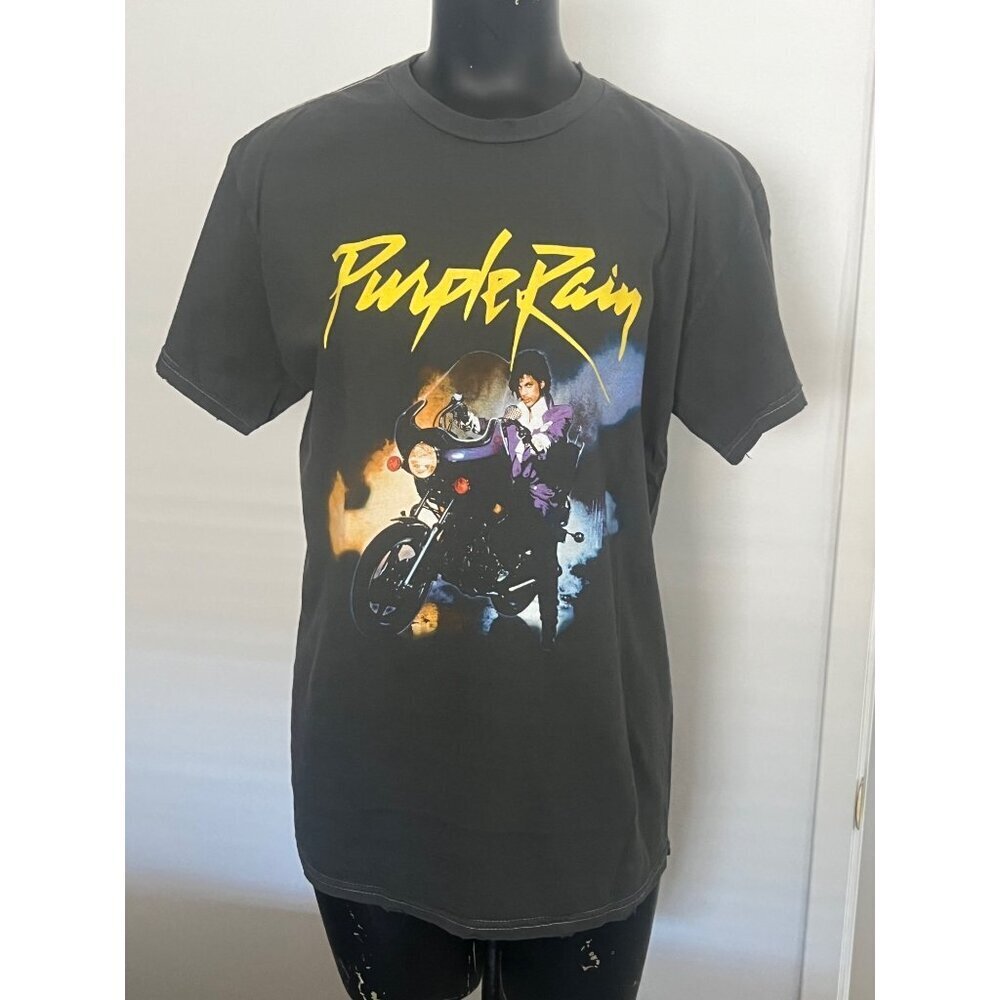 Prince Purple Rain Graphic Tee Official Licensed Merch Black Unisex S - Picture 2 of 4